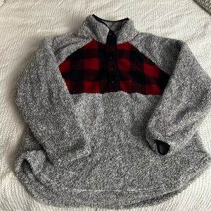 Maurices Sherpa Buffalo plaid sweater. Woman’s XL